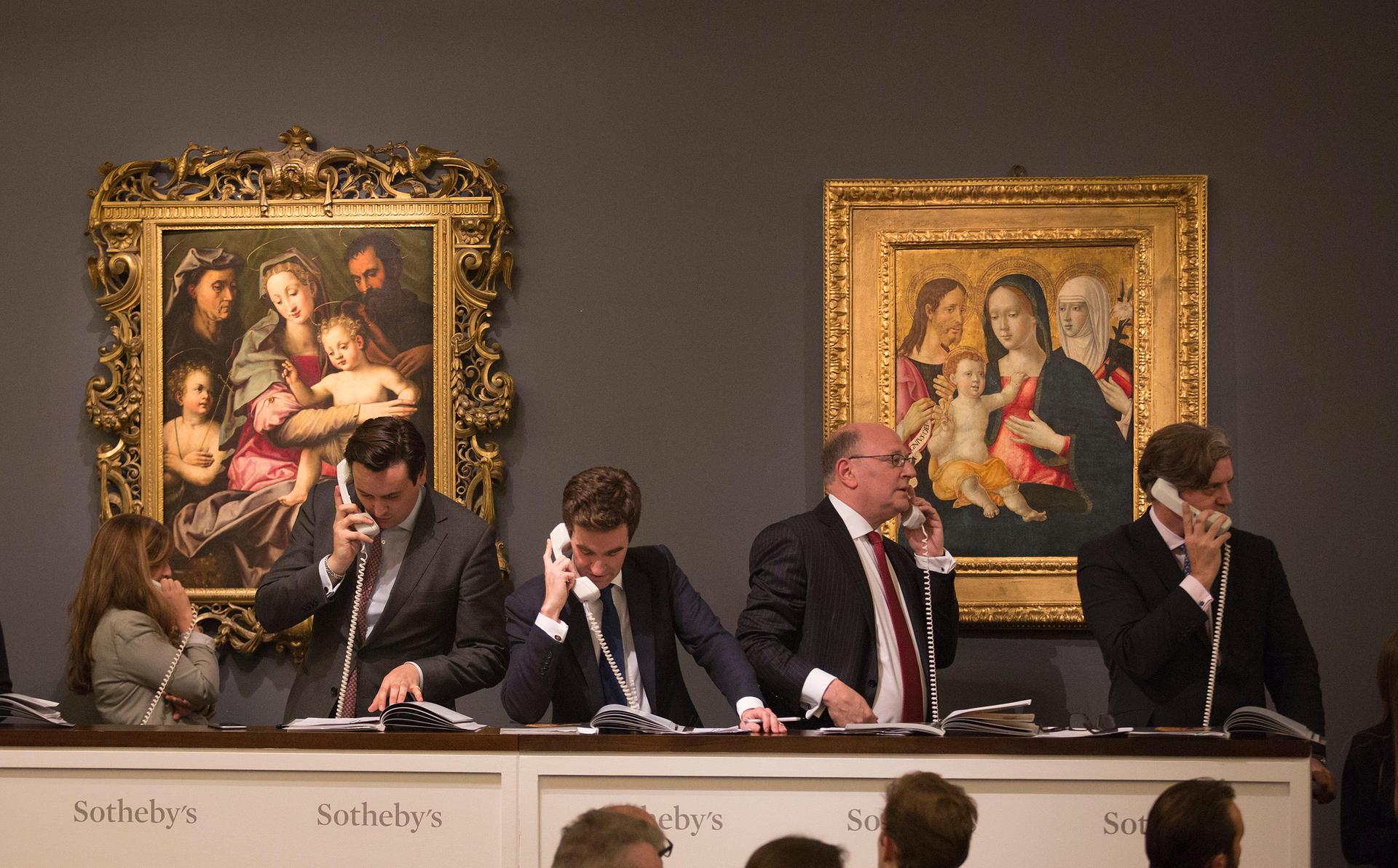 An art auction at Sotheby’s.