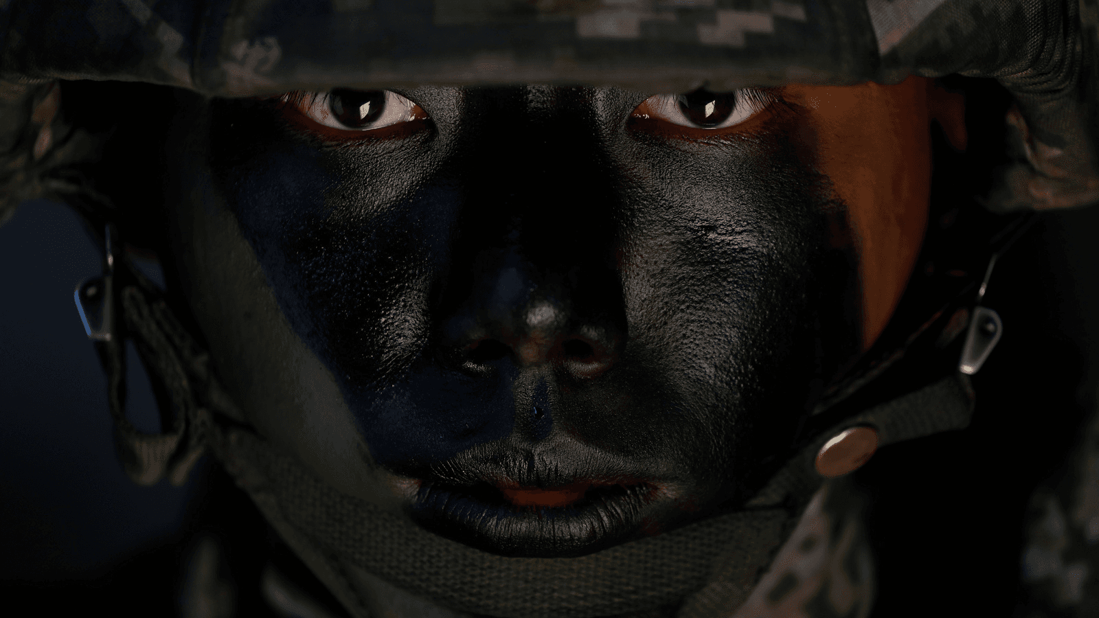 a korean soldier's face