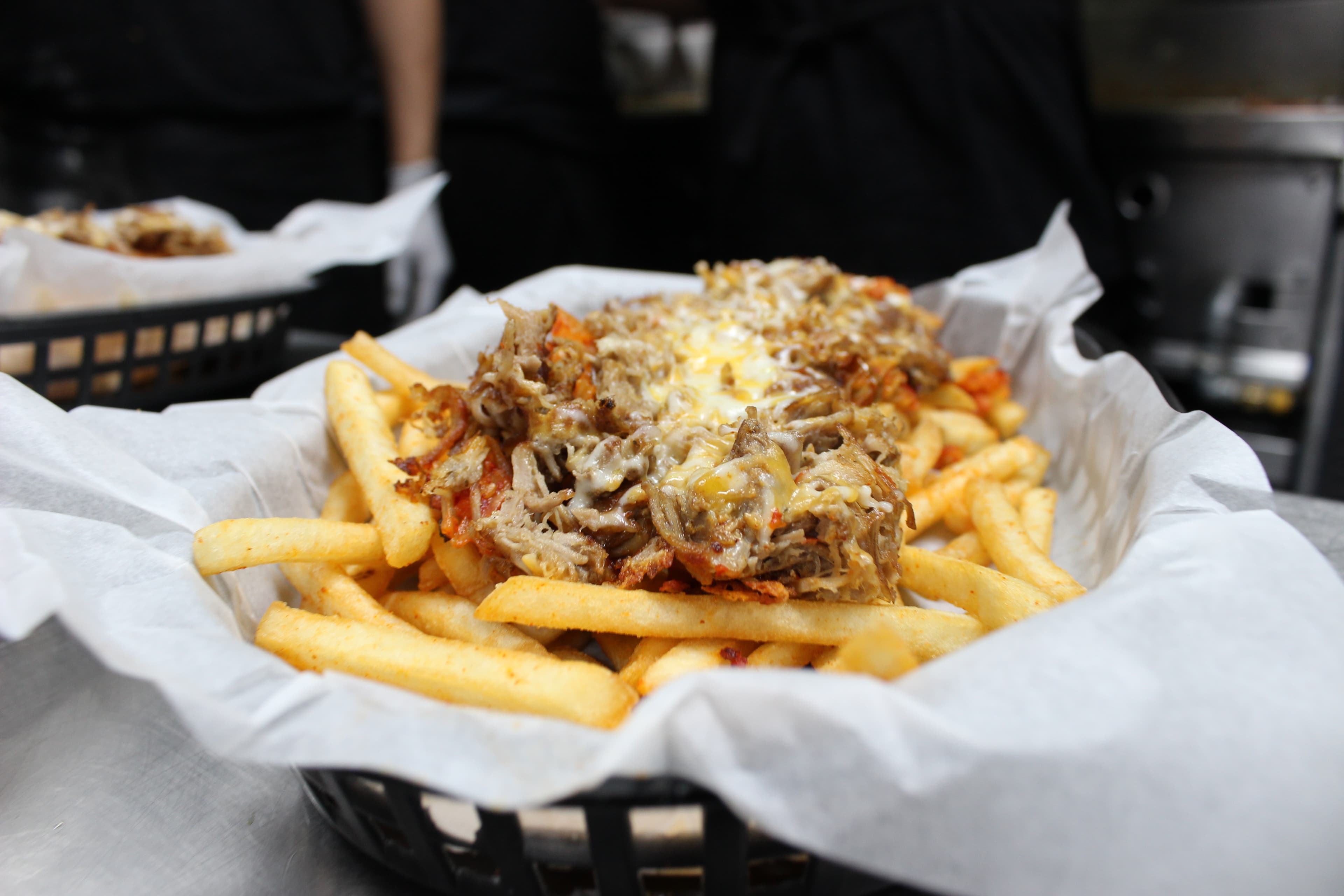 Kimchi fries at Vatos Urban Tacos in Seoul.