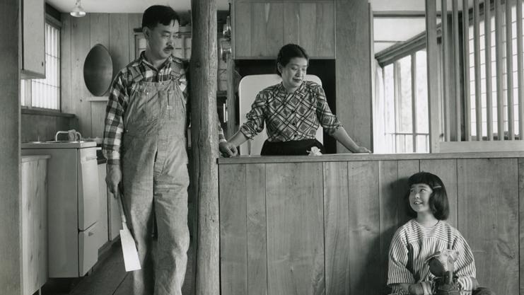 George and Marion Nakashima, photographed with their daughter Mira. 