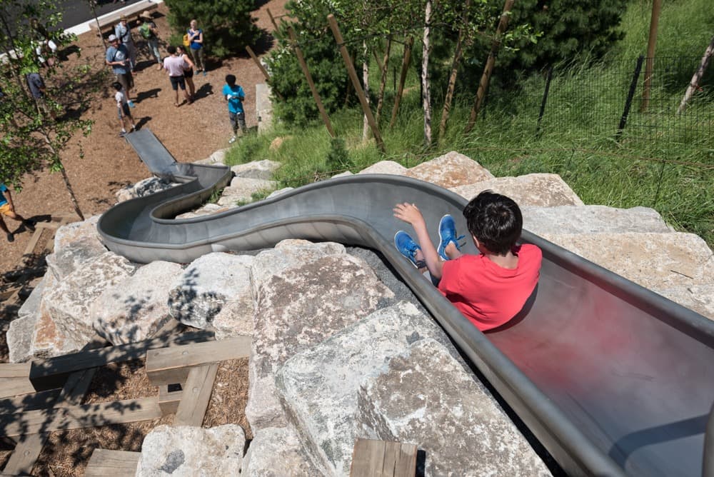 Opening day at the Hills playground on Governors Island.