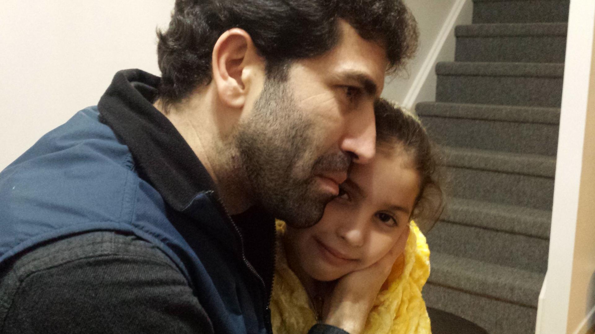 Hamzeh Mourad and his daughter, Houda. The Syrian family arrived in Canada last December with nothing but their clothes and $800. 