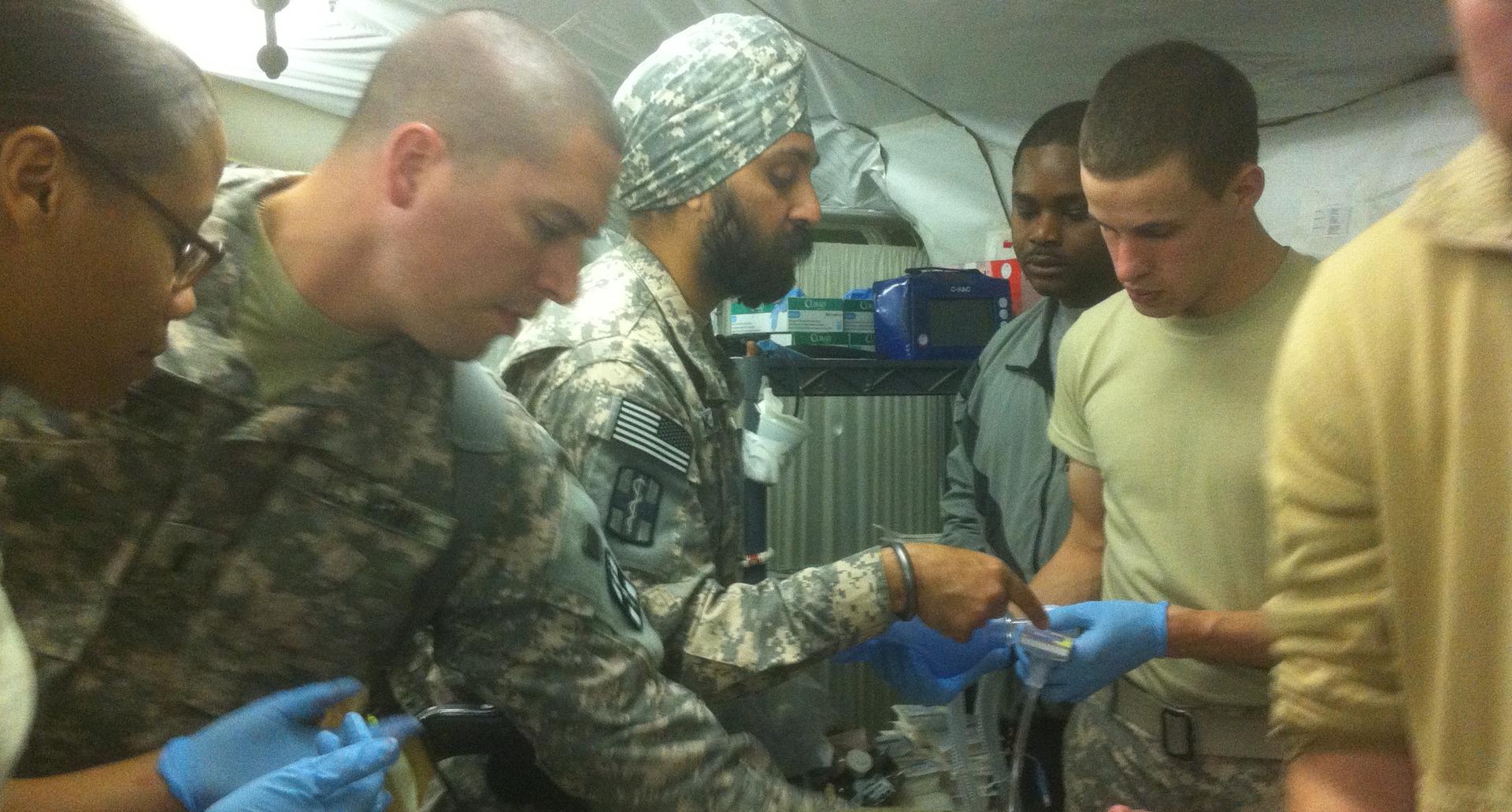 In January 2011, Kamal Kalsi served in Afghanistan as Officer-in-Chief of a tented Emergency Room in Helmand province.