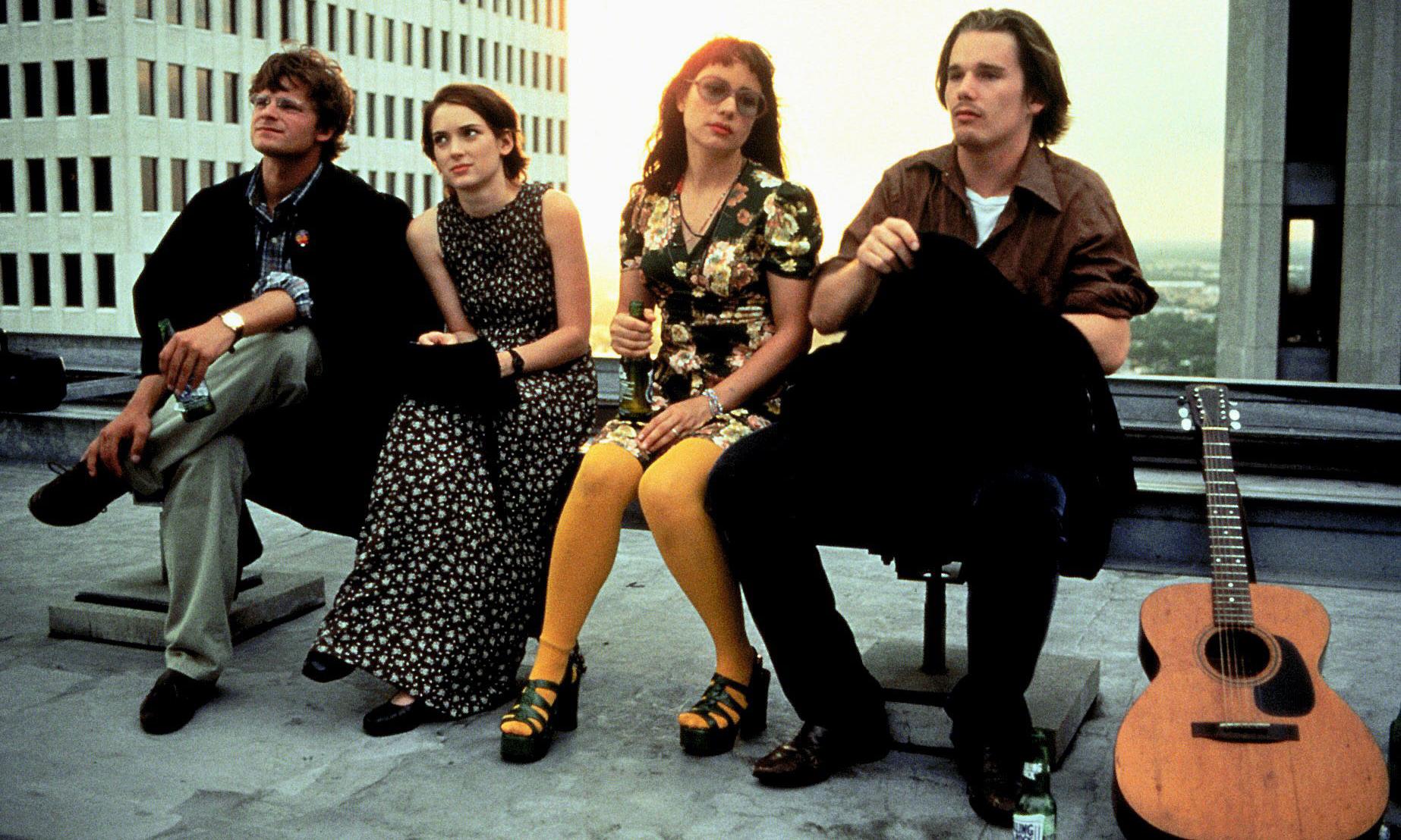 Steve Zahn, Winona Ryder, Janeane Garofalo and Ethan Hawke in the 1994 movie “Reality Bites.”