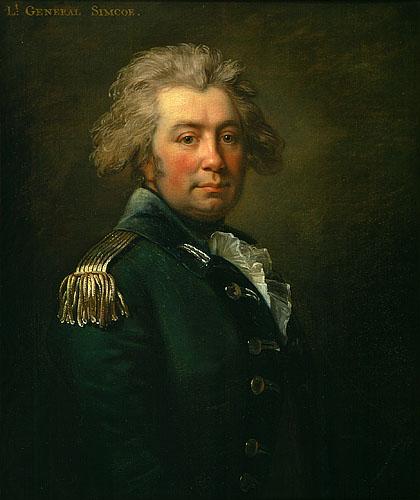 a painted Portrait of Lieutenant Colonel John Graves Simcoe