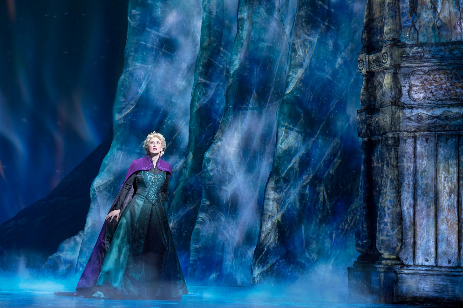 Caissie Levy as Elsa in “Frozen” on Broadway.