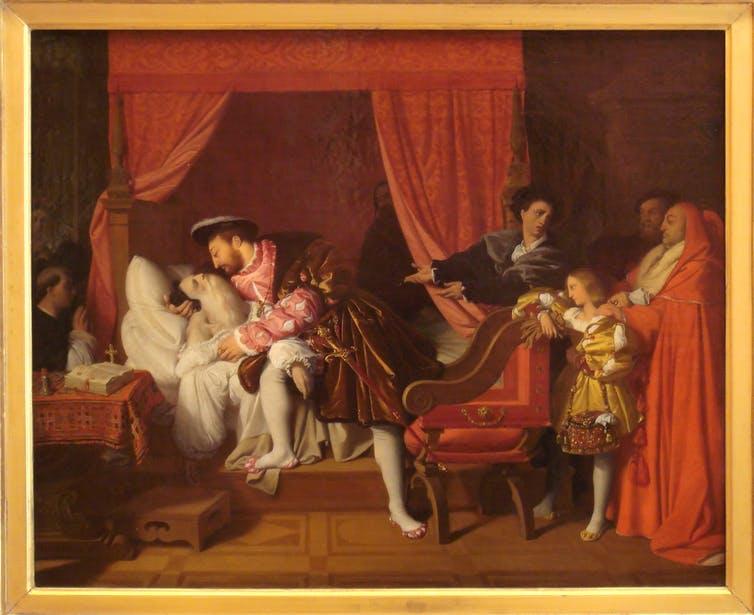 a painting of leonardo da vinci's death