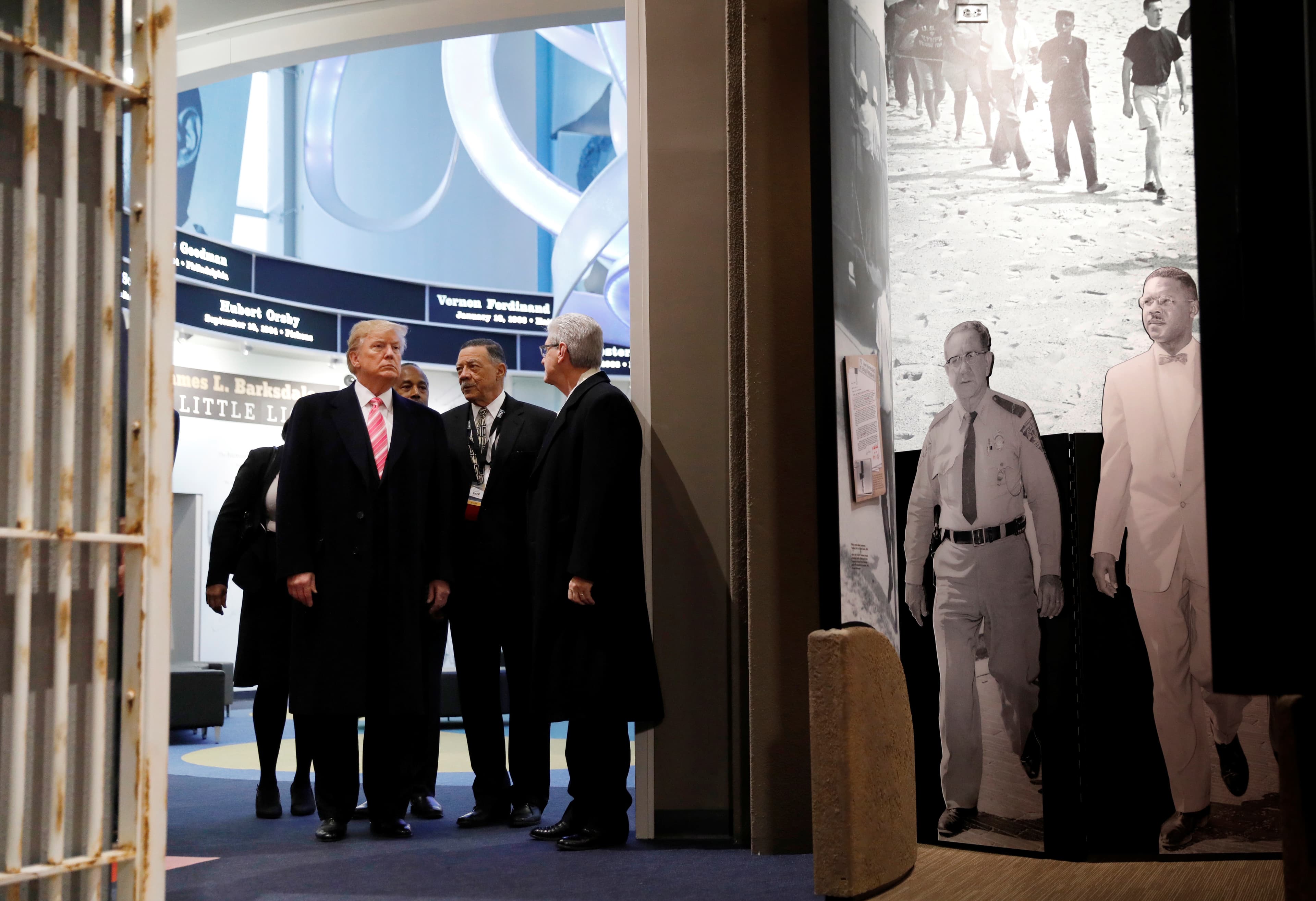 President Donald Trump visits the Civil Rights Museum in Jackson, Mississippi, Dec. 9, 2017.