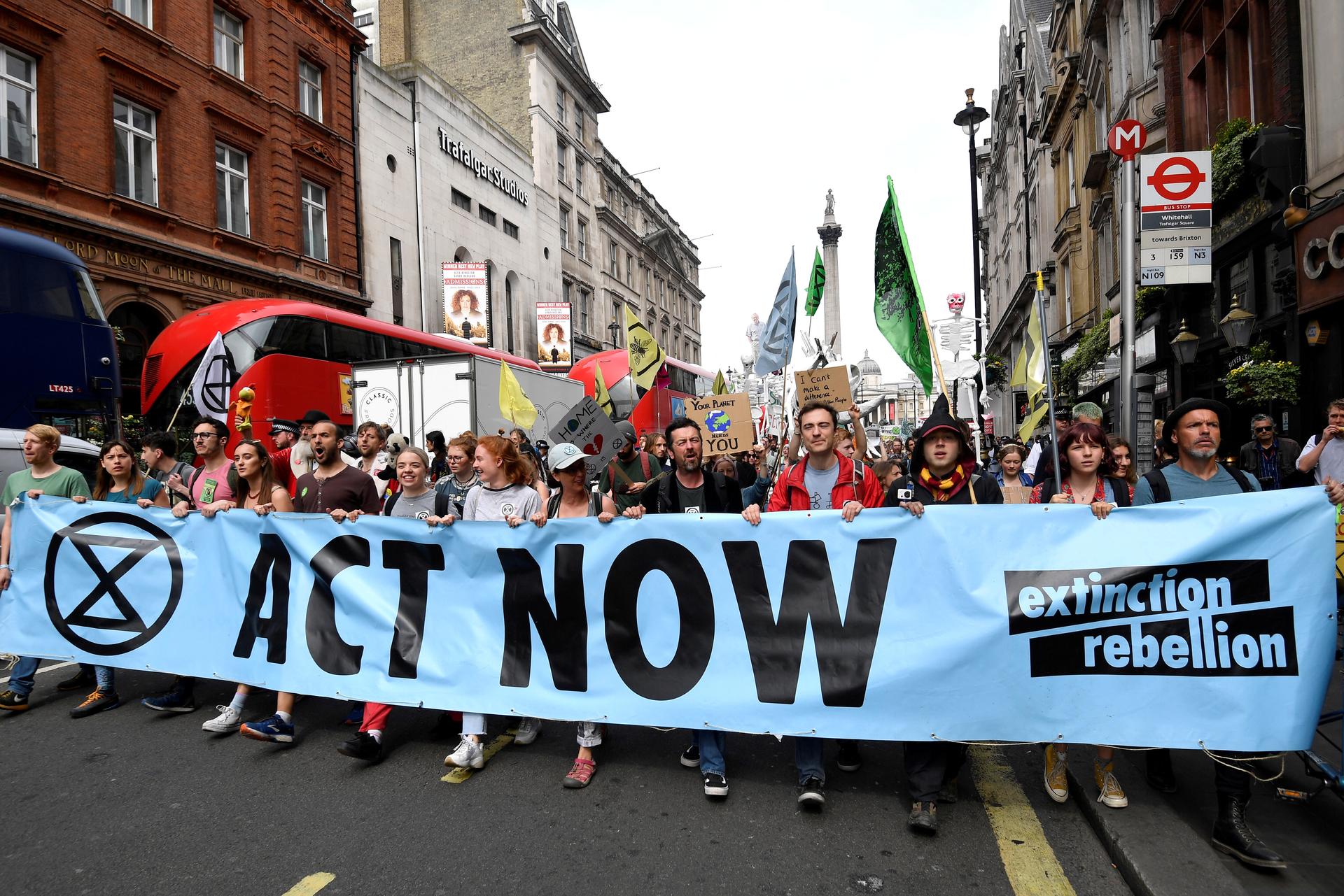 climate protestors in london