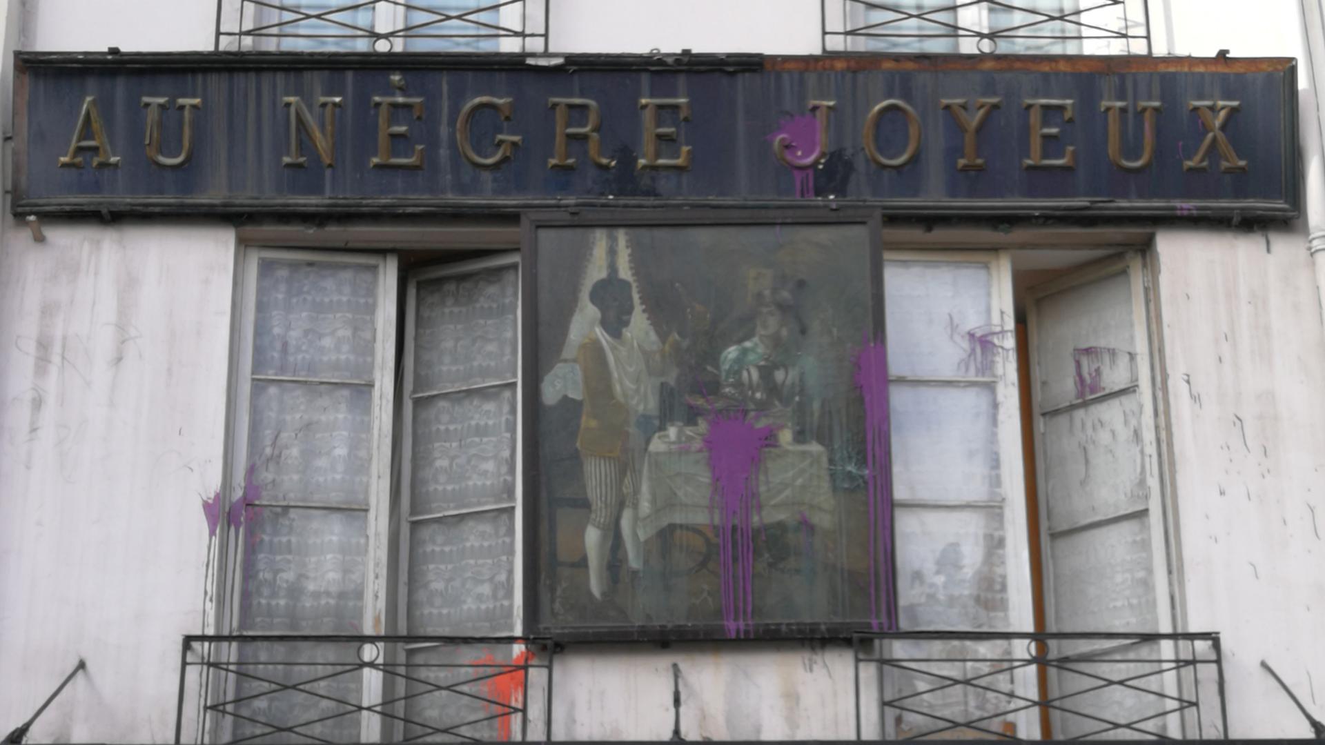 This 19th century sign, which was originally above a grocery shop in Paris, has been defaced several times in recent years. The Paris City Council has voted to take it down.