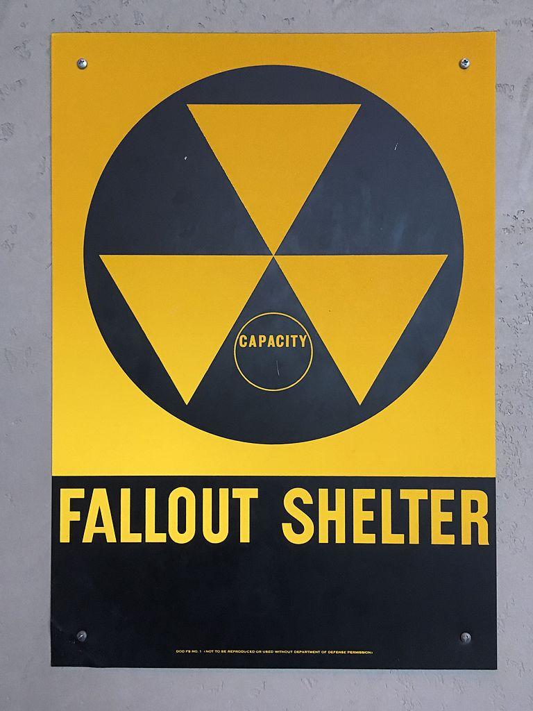 The nuclear fallout shelter sign