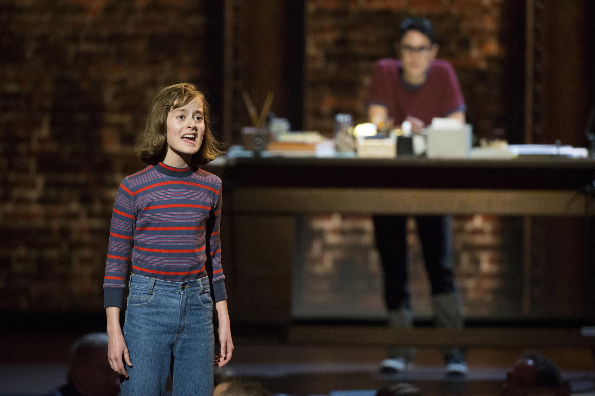 Sydney Lucas in "Fun Home" during the Tony Awards in New York June 7, 2015. 