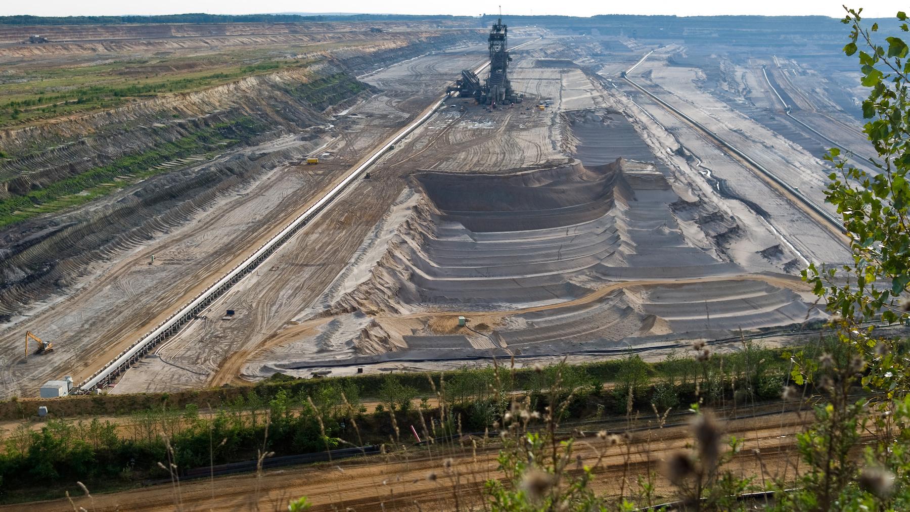 A section of the Hambach lignite mine in Germany's Rhineland coal fields, whose coal-fired power plants, run by power giant RWE, are one of Europe's largest sources of CO2 emissions.
