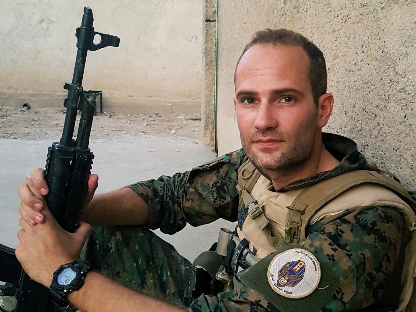 Macer Gifford, a British volunteer who joined the Kurds in the fight against ISIS in Syria.