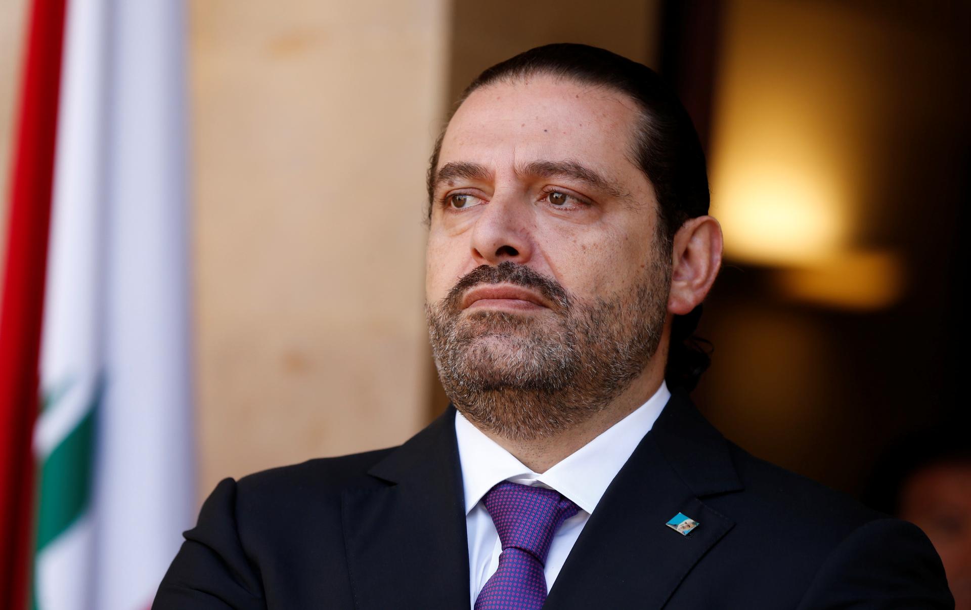 Lebanon's Prime Minister Saad al-Hariri, seen on Oct. 24, 2017, before stepping down.