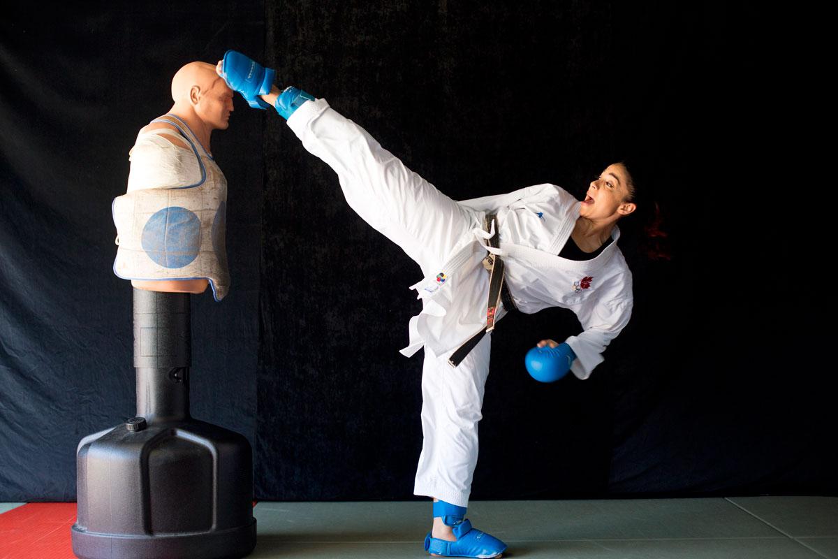 Nasim Varasteh, Iranian female athlete and karate coach.