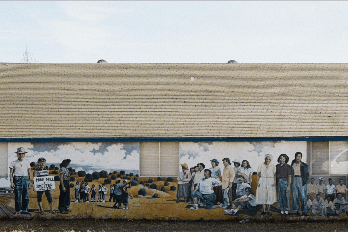 A mural commemorating the Empire Zinc strike in Bayard, New Mexico.