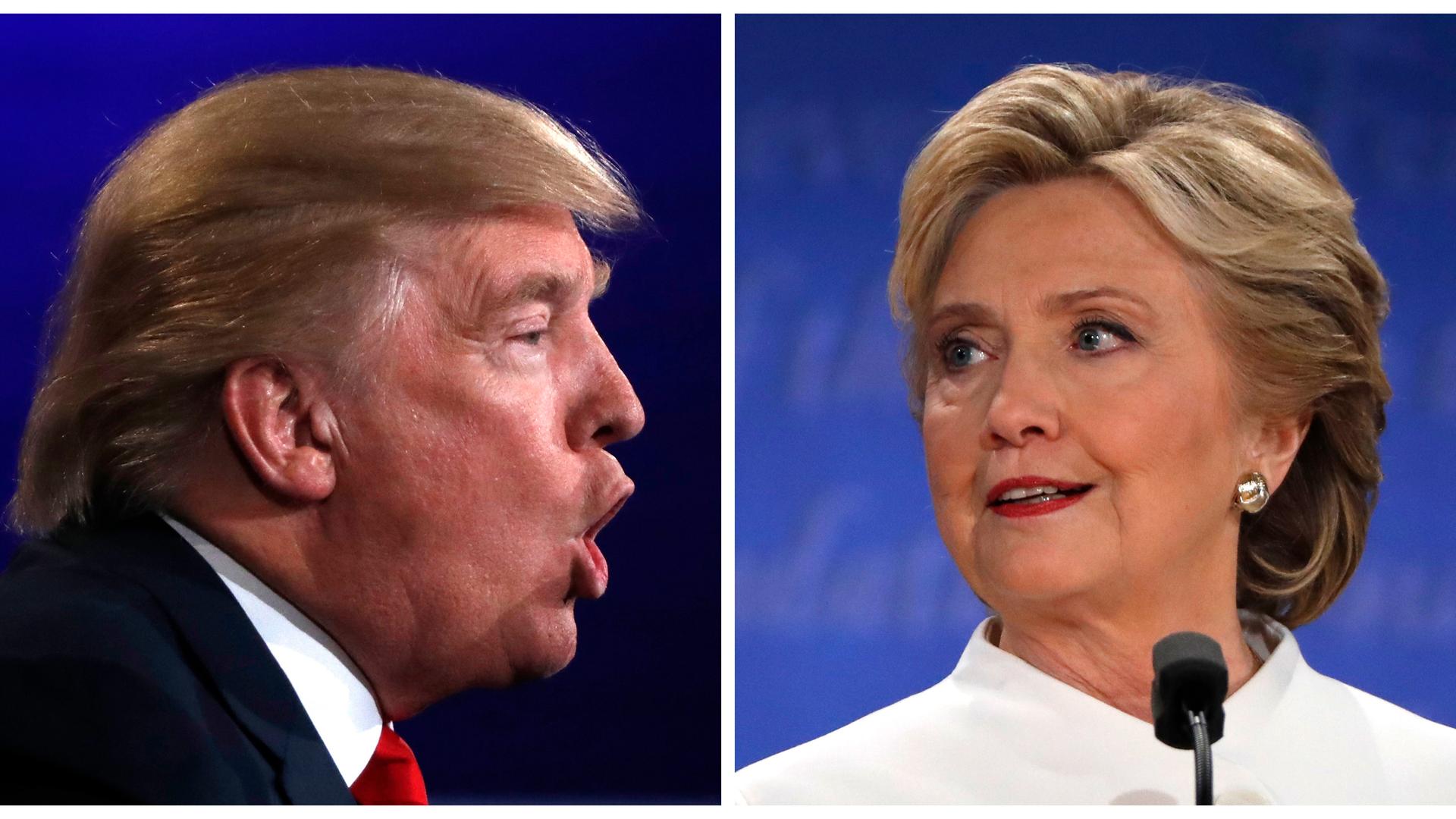 donald trump and hillary clinton at a debate