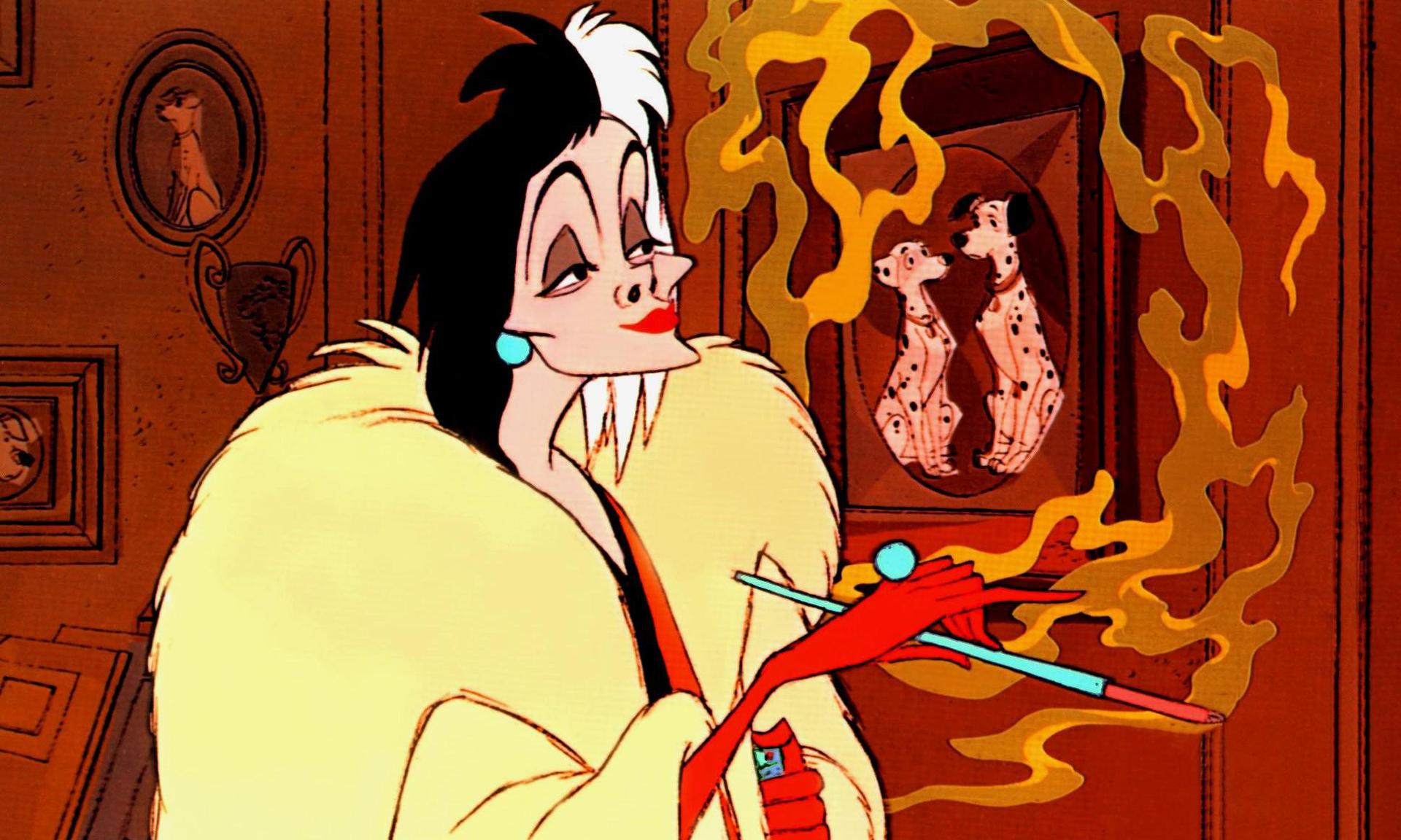 Cruella de Vil in the original Disney film “One Hundred and One Dalmatians."