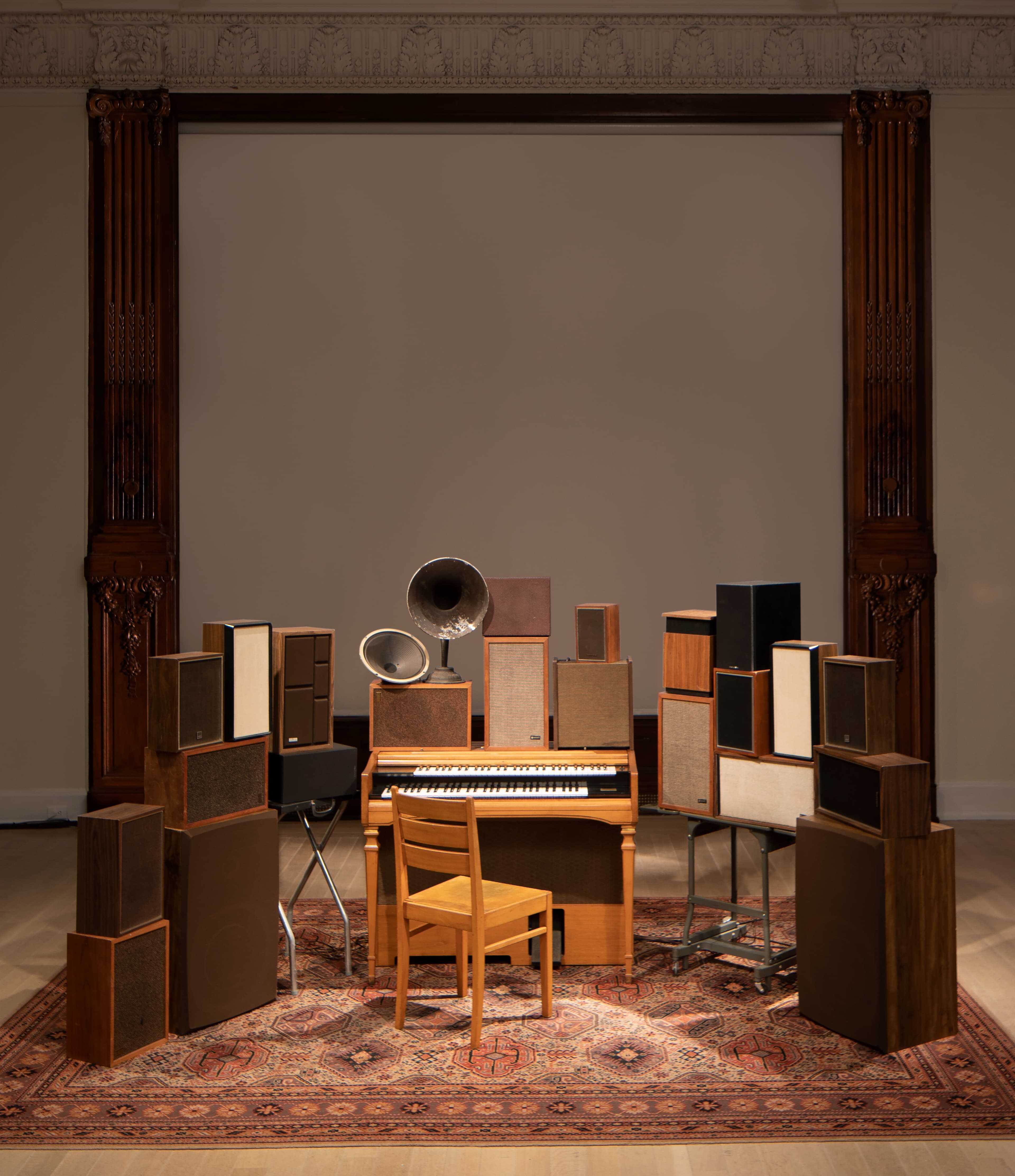 Janet Cardiff and George Bures Miller, “The Poetry Machine,” 2017.