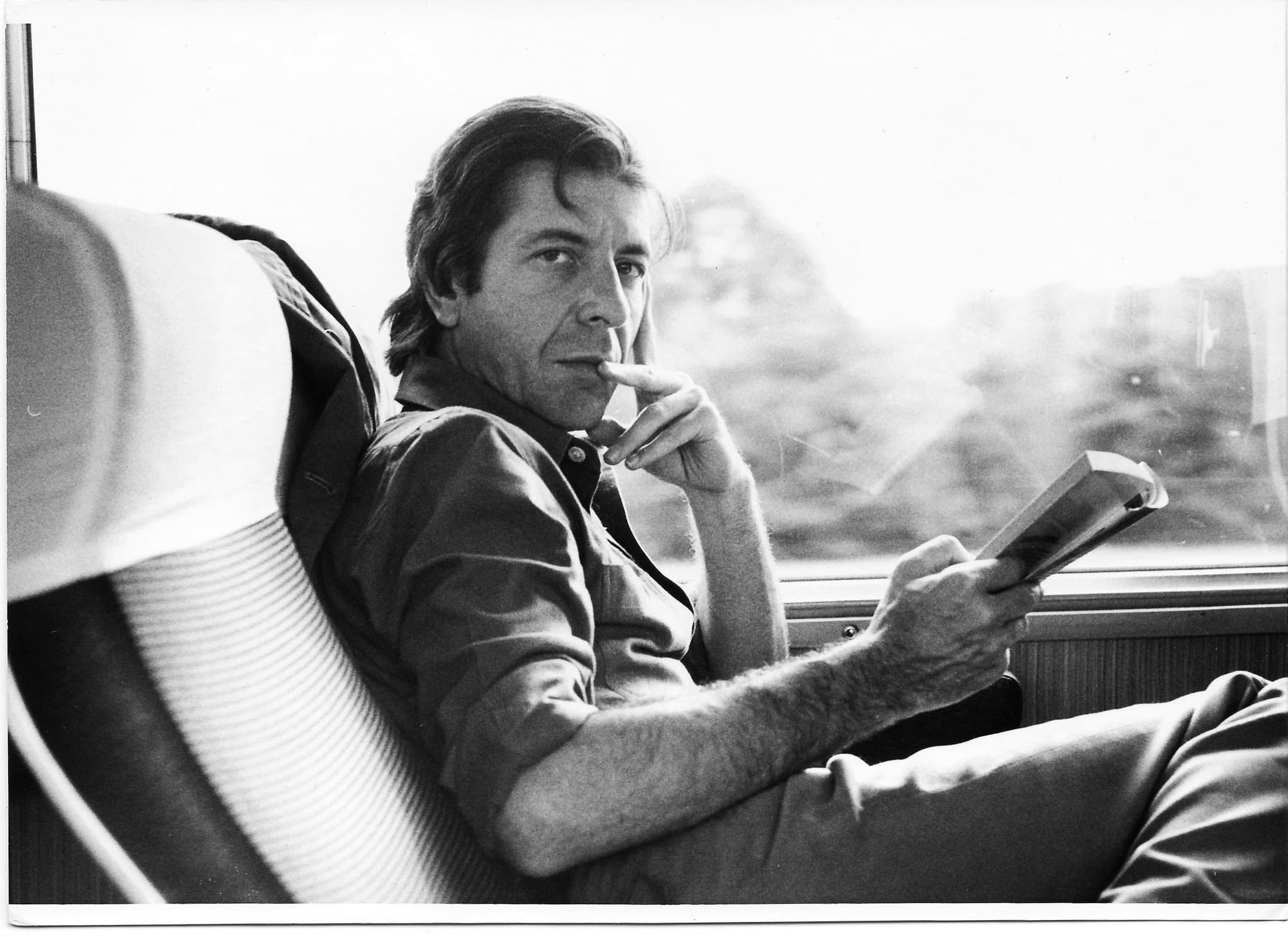The photo of Leonard Cohen that greets you at the entrance to exhibit at the Jewish Museum.