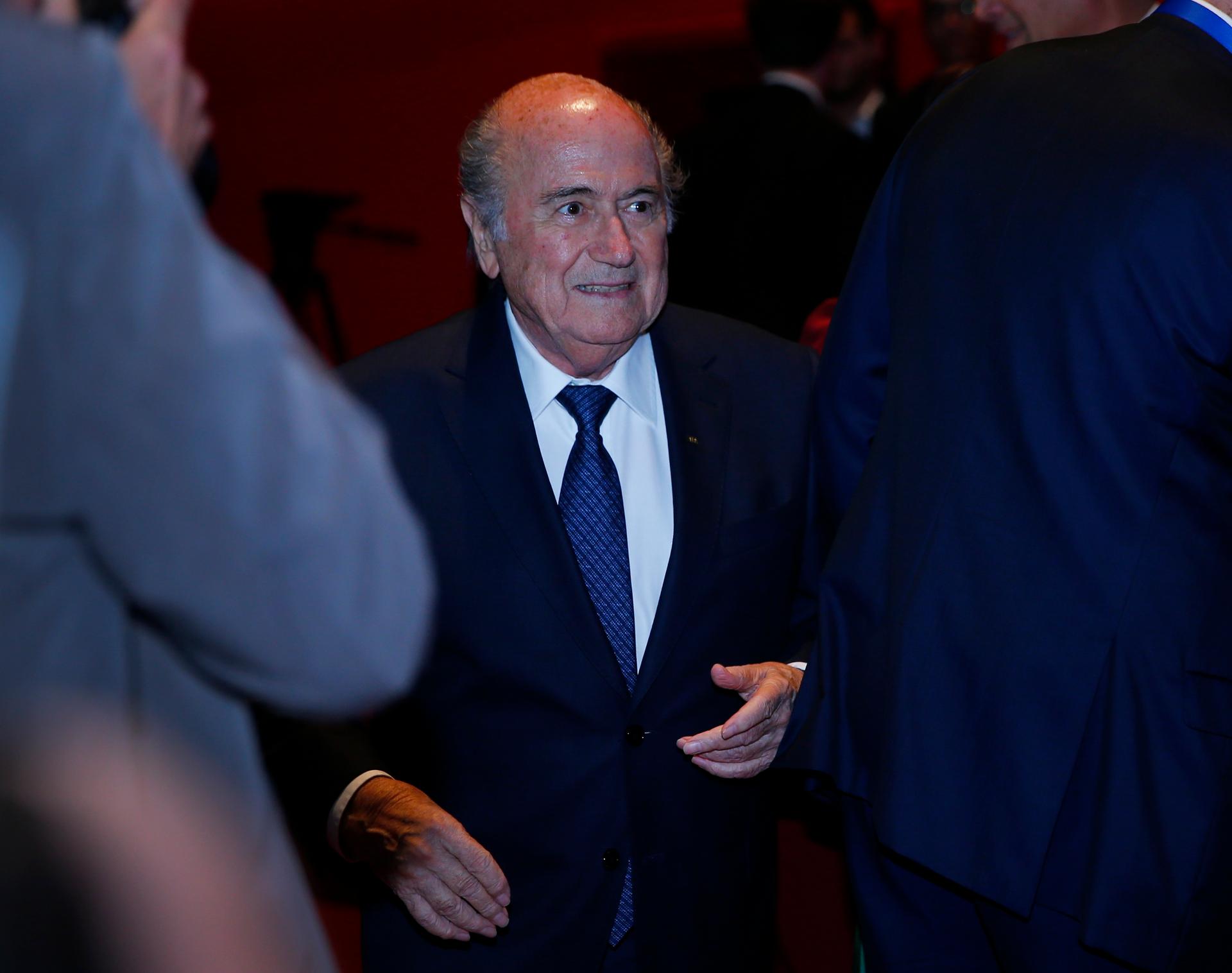 Longtime FIFA President Sepp Blatter at the annual FIFA meeting in Switzerland.
