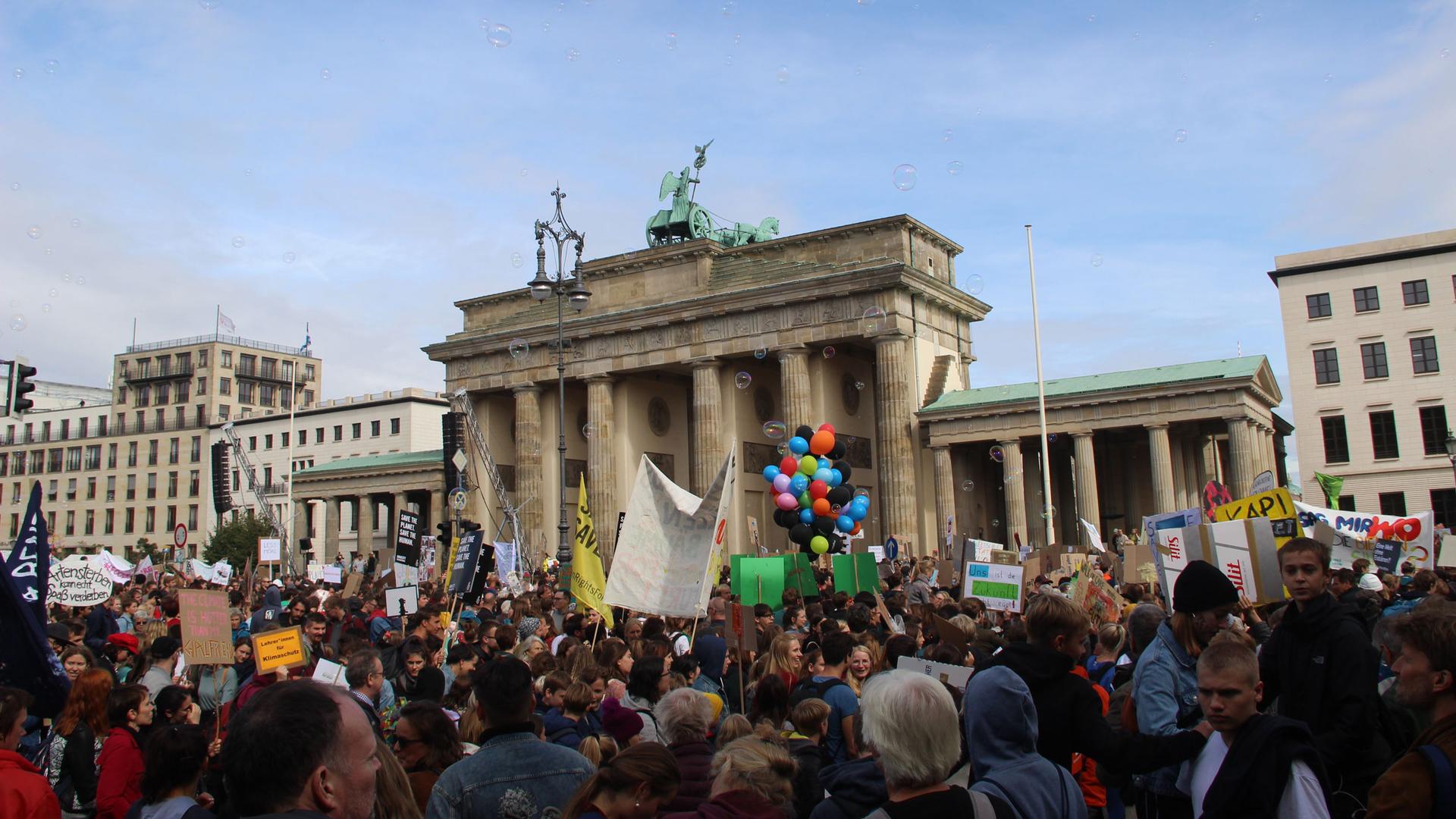 An estimated 100,000 people turned out for the climate strike in Berlin on Sept. 20, 2019. 