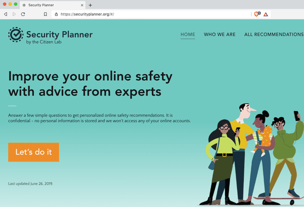 A screenshot of a a webpage on online safety