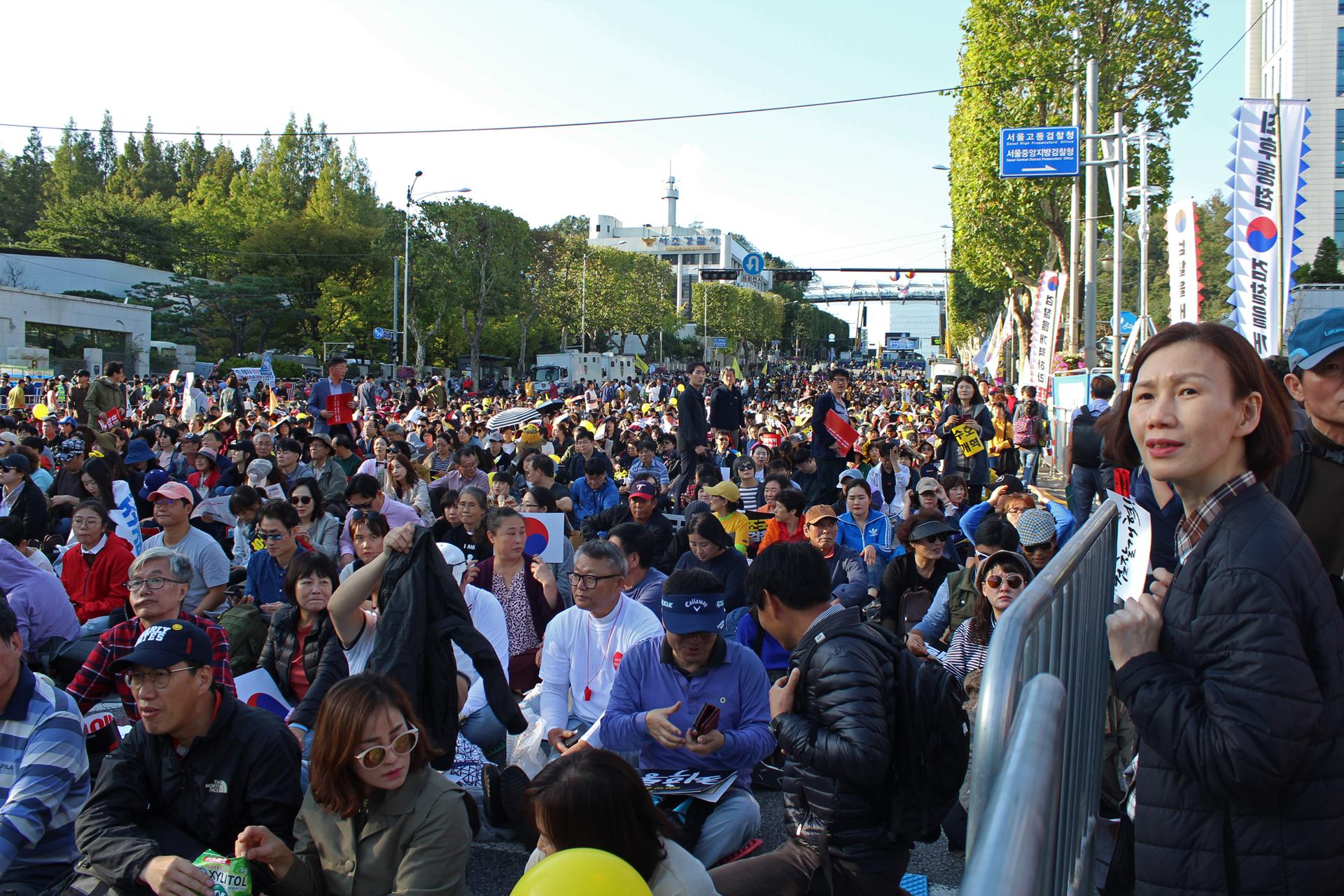 Mass protest in South Korea