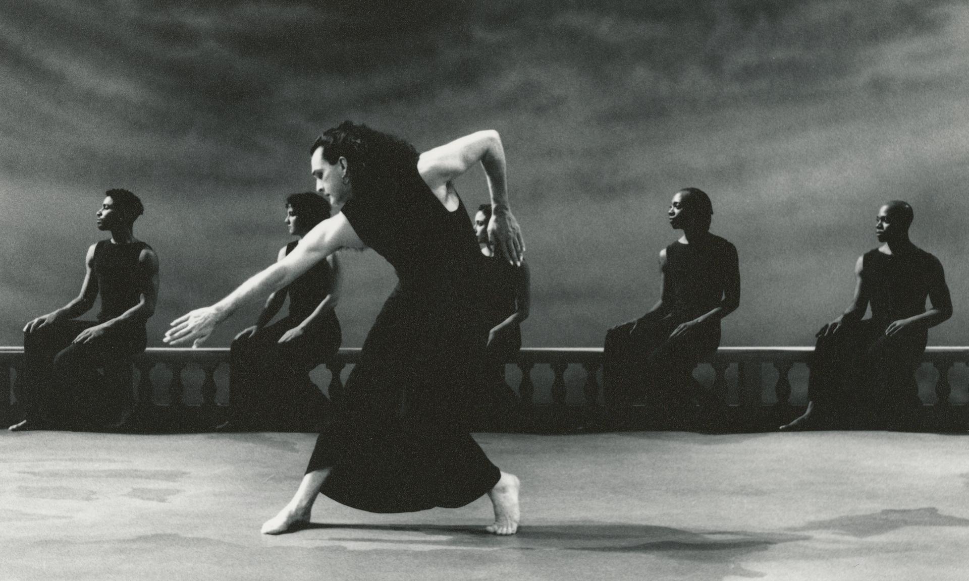 Mark Morris dancing in the “Dido and Aeneas” film shoot, Toronto, 1996.