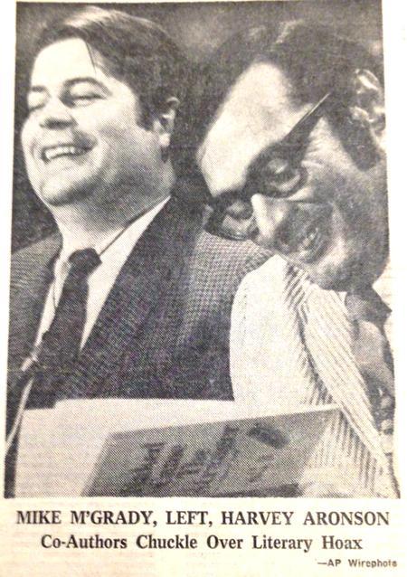 Mike McGrady and Harvey Aronson on the front page of The Independent on August 7, 1969.