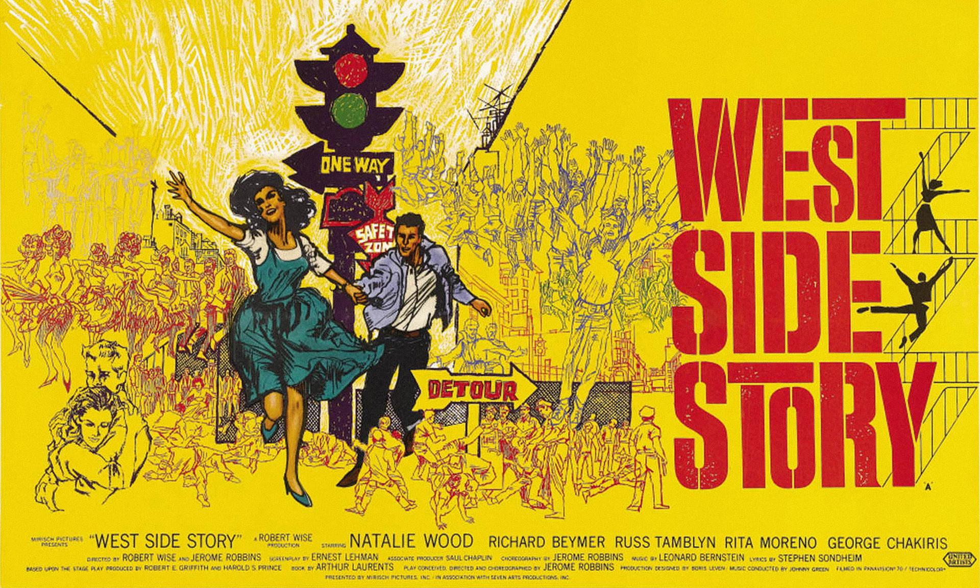 A 1961 movie poster for "West Side Story."