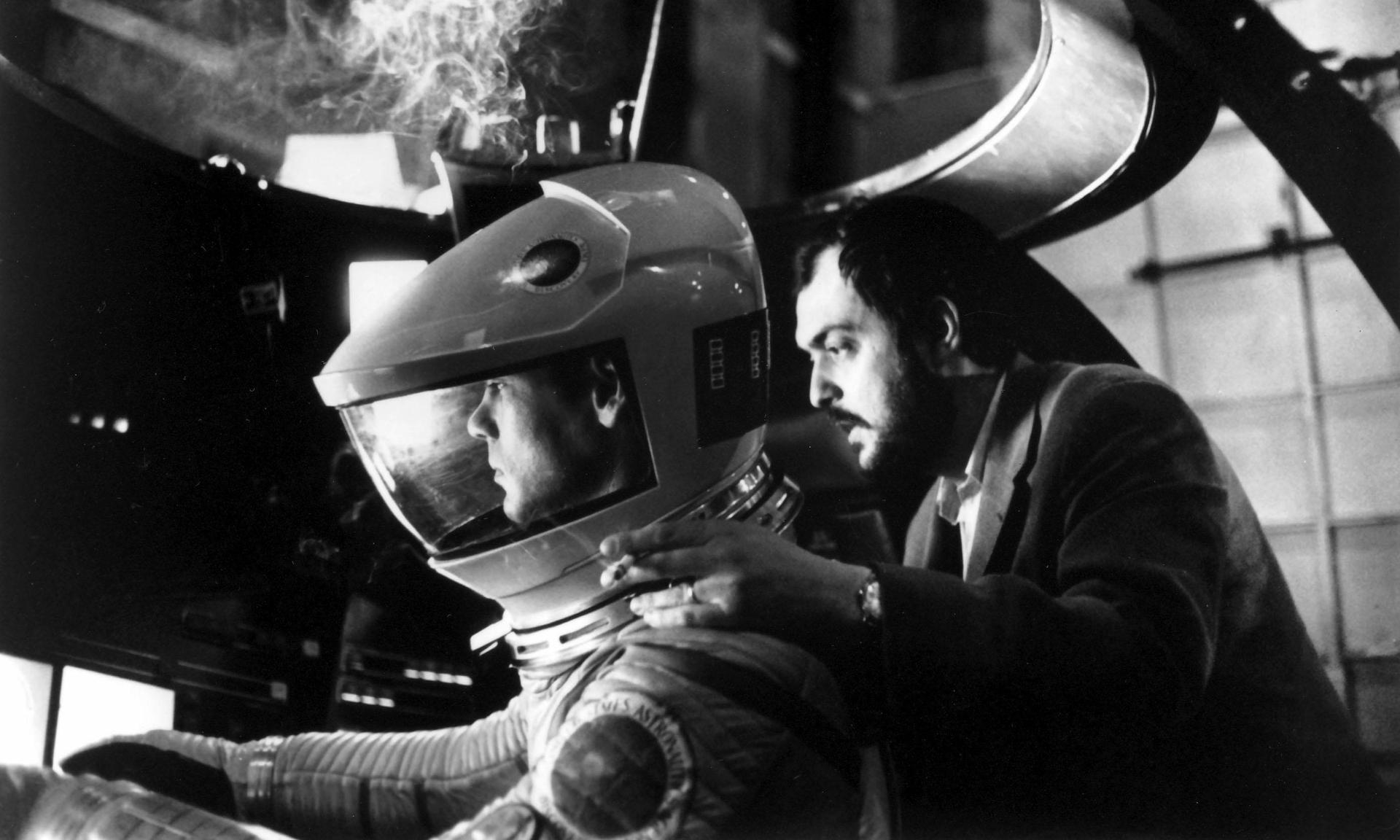 Actor Gary Lockwood on set with director Stanley Kubrick during the filming of “2001: A Space Odyssey.”