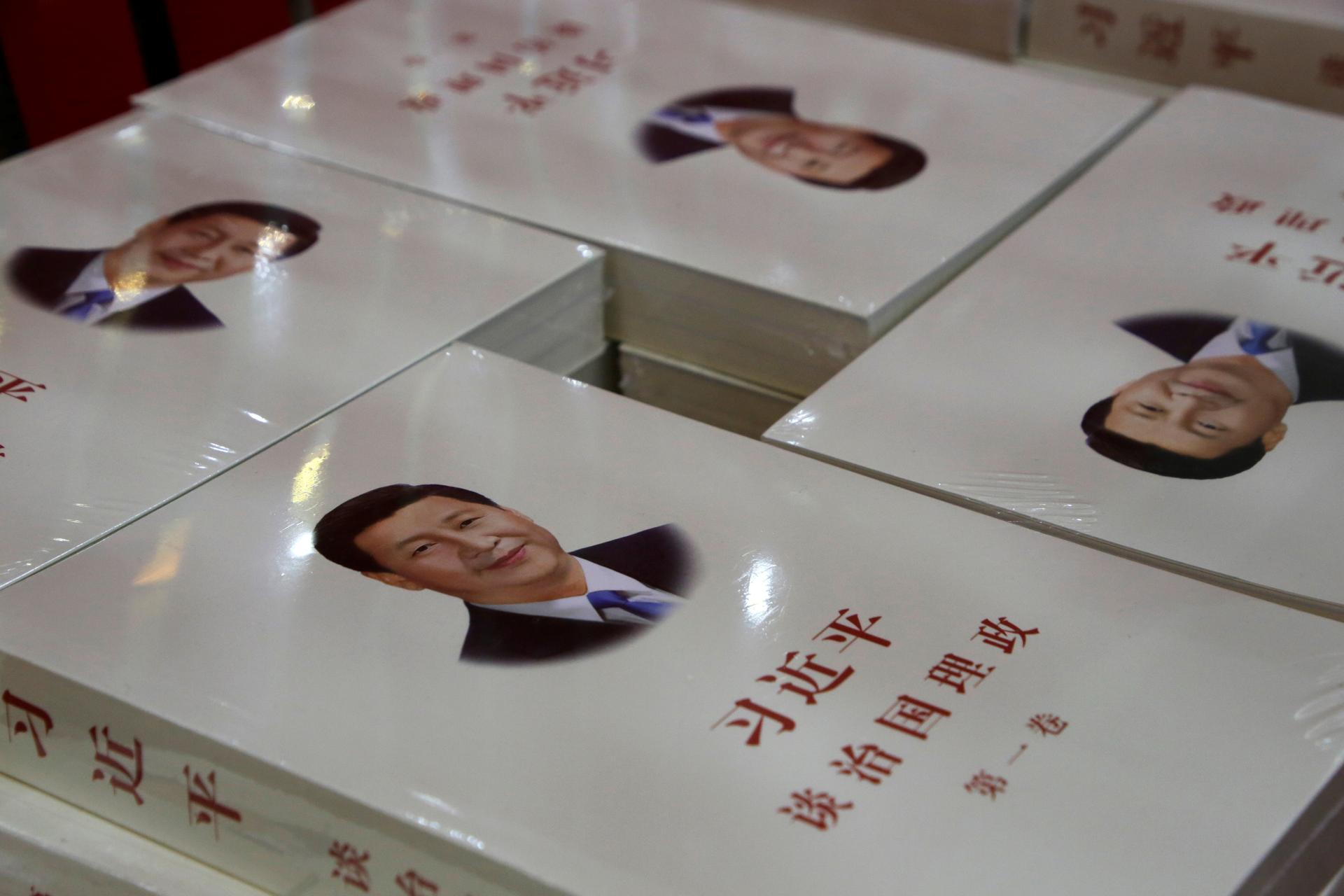 Copy of books with president's face