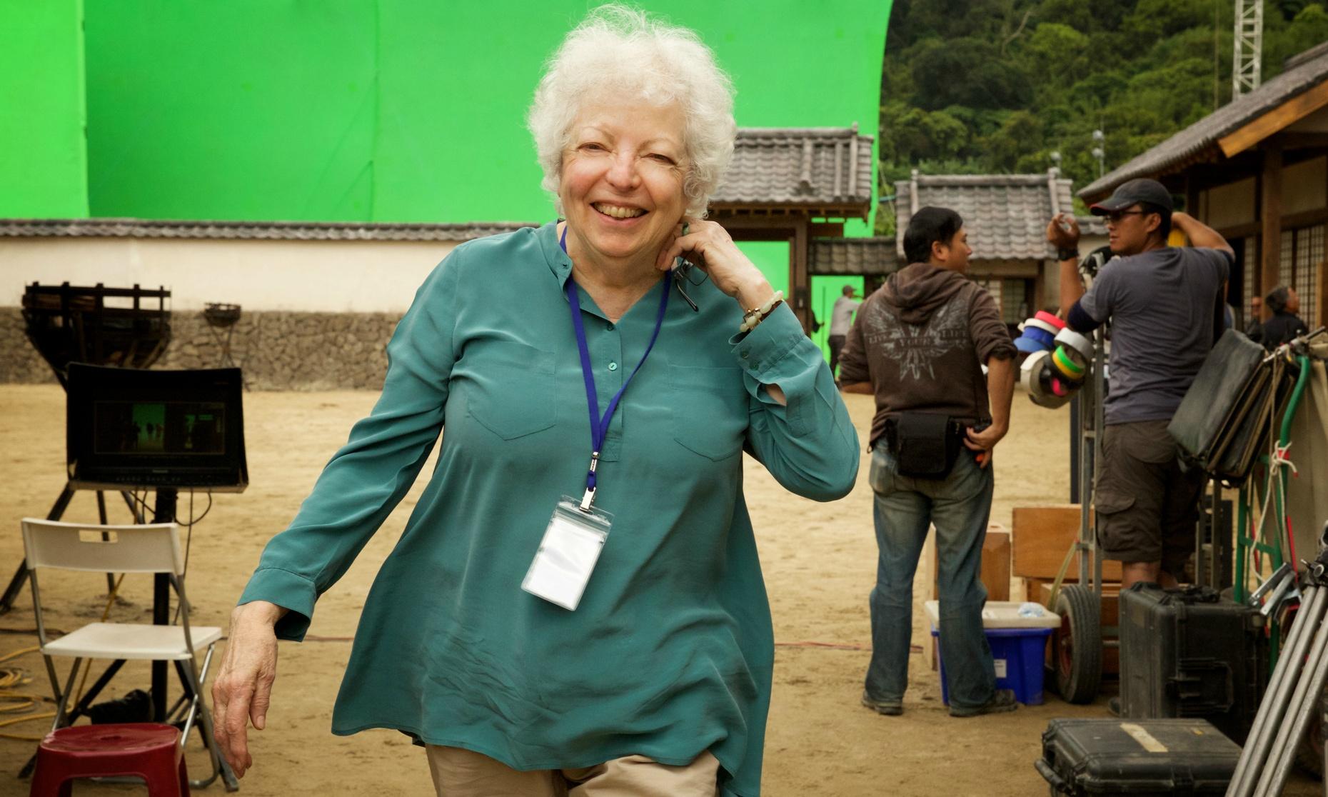 Thelma Schoonmaker on the set of “Silence.”