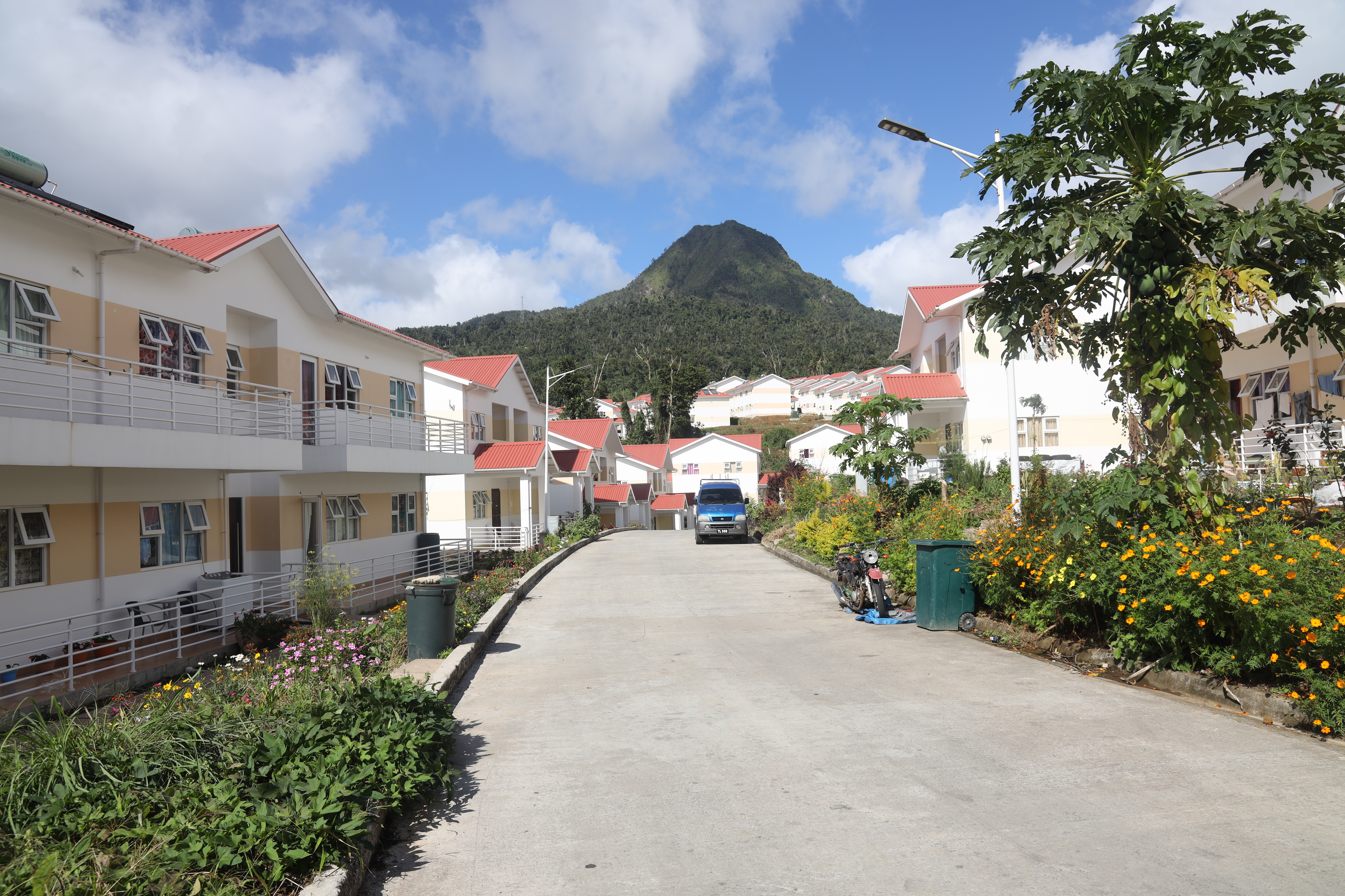 Some 1,000 new homes have been built in Dominica for residents who lost theirs in Tropical Storm Erika in 2015 or Hurricane Maria in 2017.