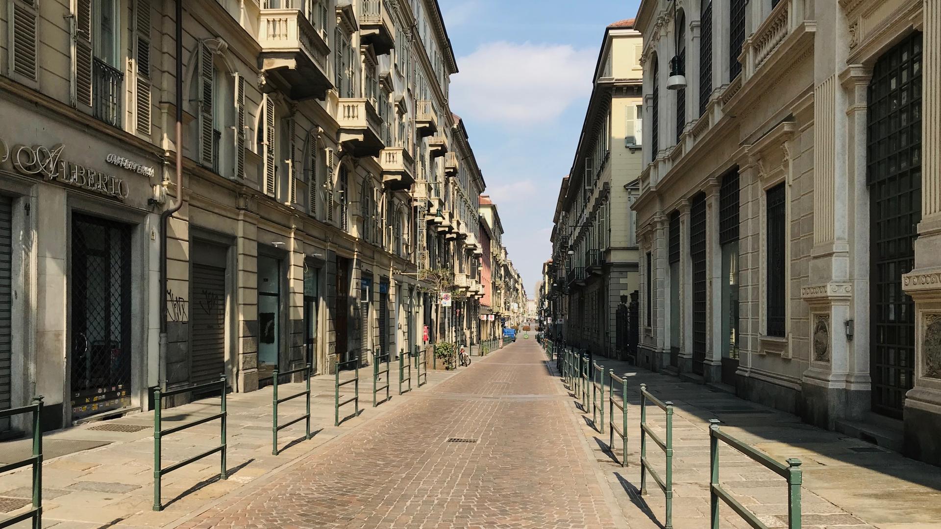 The train station in the Italian city of Turin was empty when reporter Francesca Berardi took a walk through the area last week. 