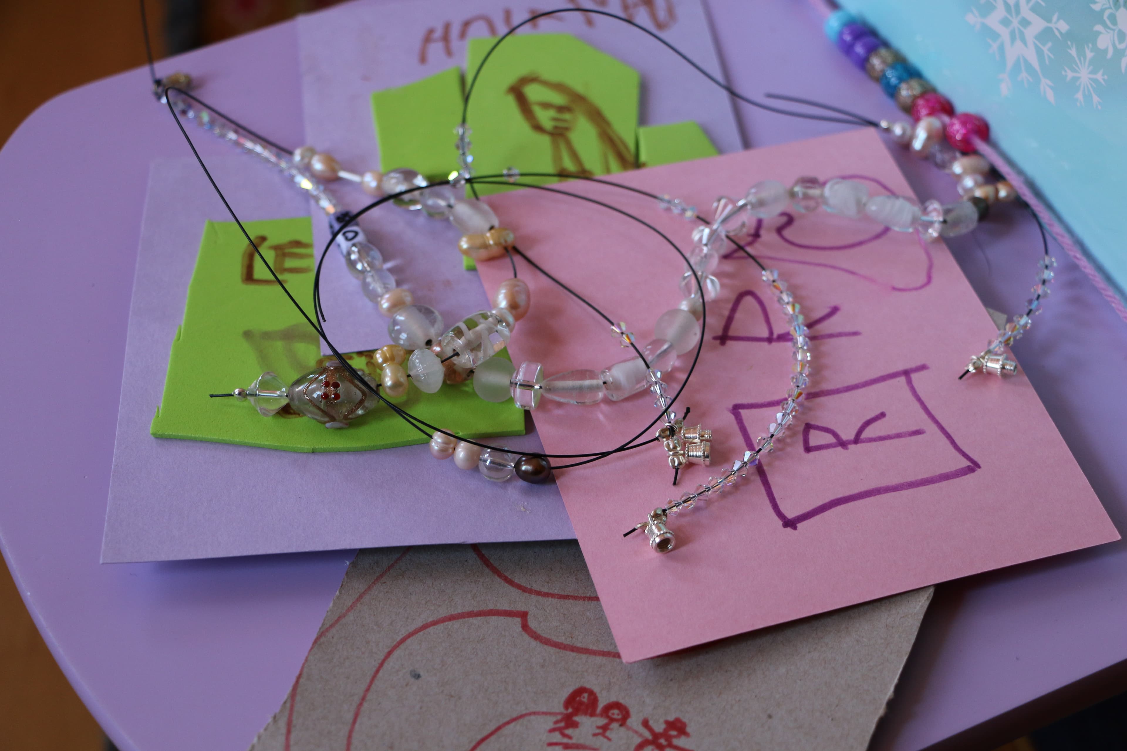 An assortment of 3-year-old Leila's creations.