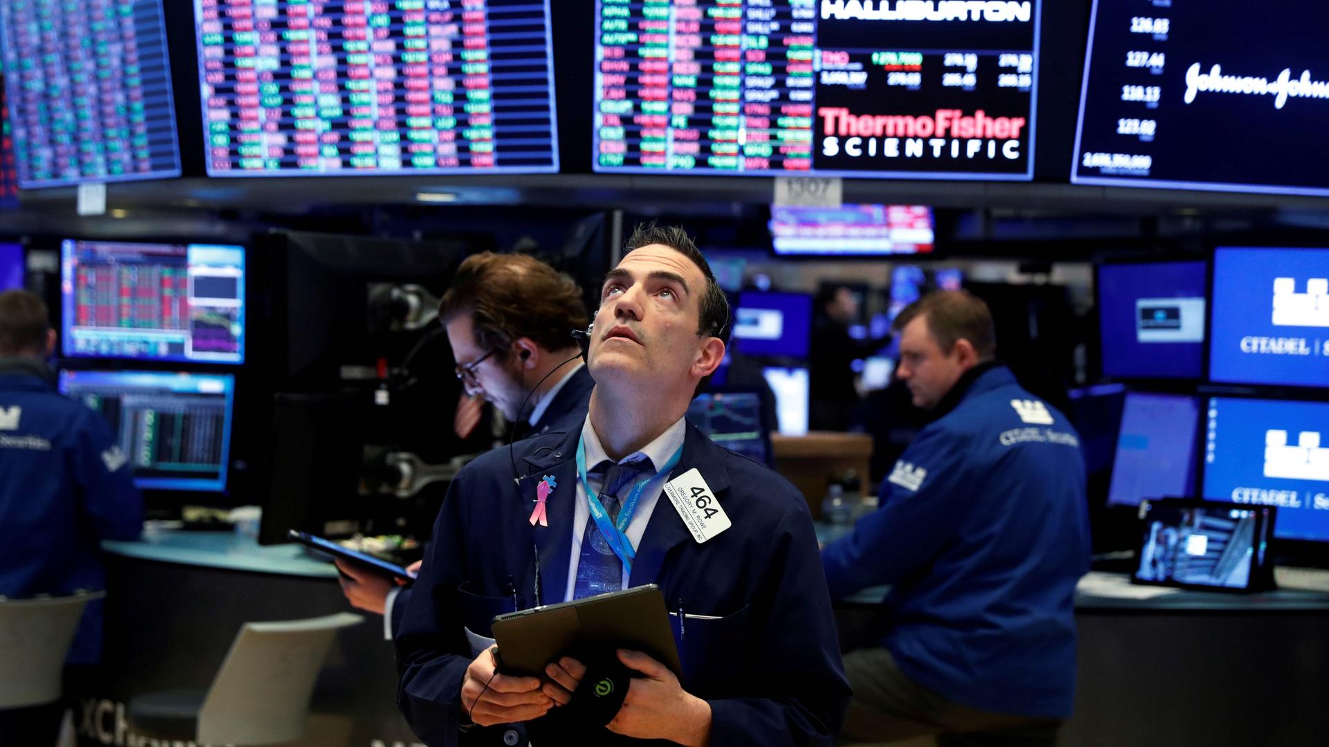 The floor of the New York Stock Exchange, New York, March 20, 2020. 