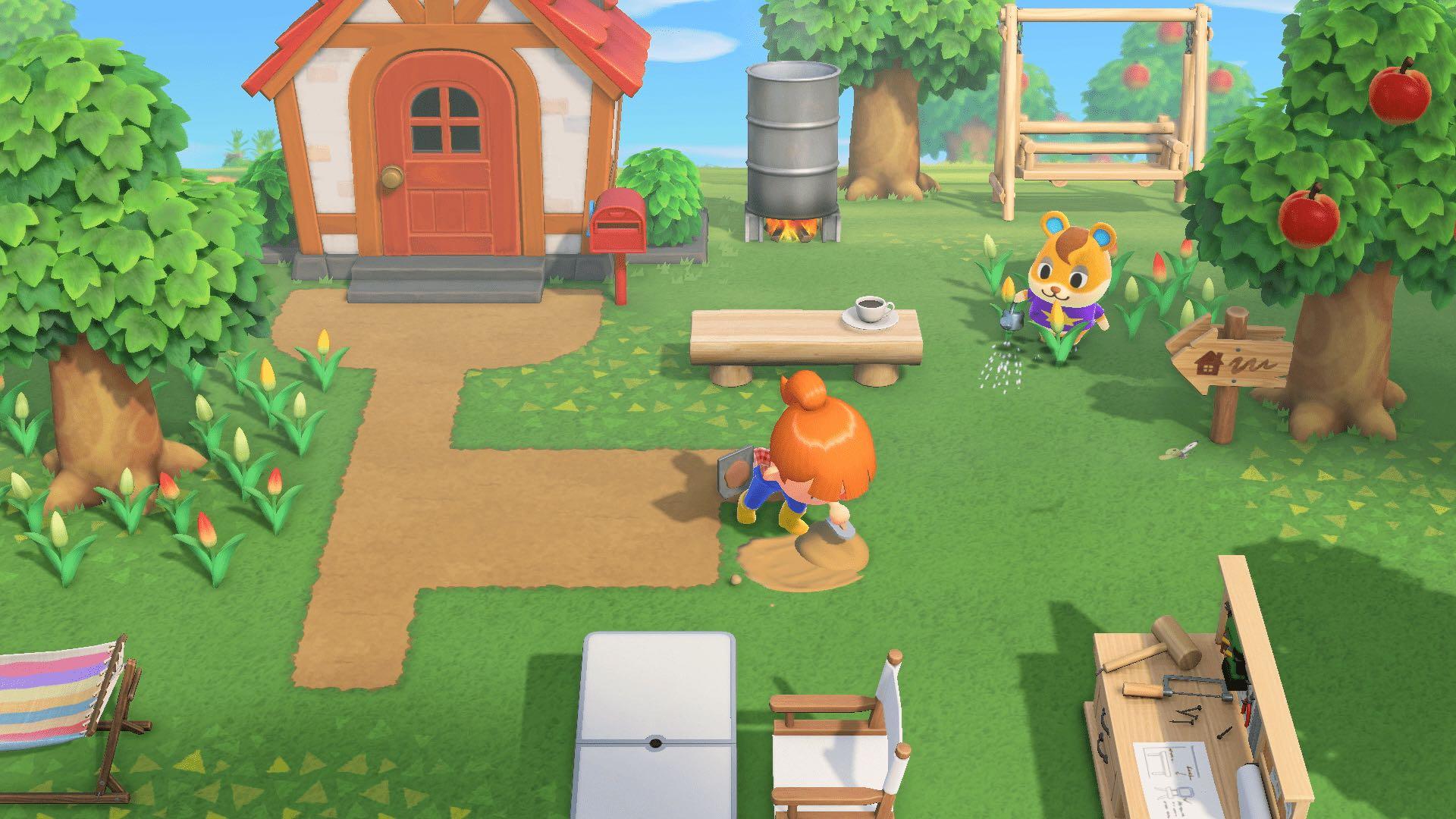 A scene from the video game, Animal Crossing: New Horizons.