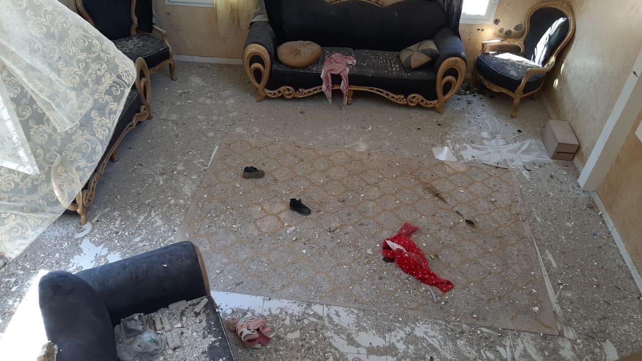 Saudi activists have shared an image of Abdul Rahim al-Hwaiti's bullet-ridden home.