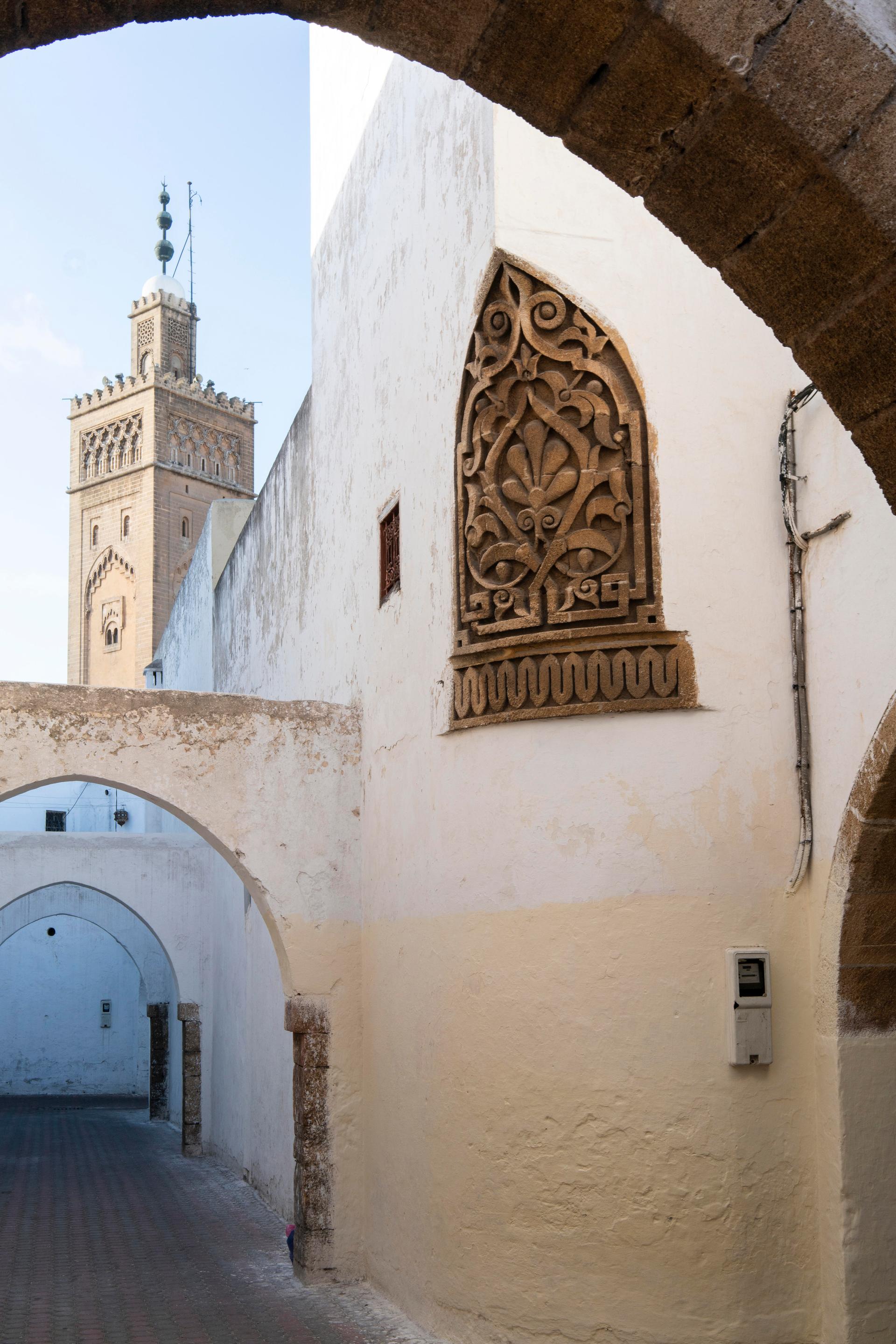 A closed mosque in the historic Habbous neighborhood in Casablanca.