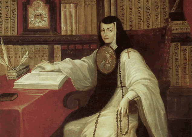 A portrait of a nun writing