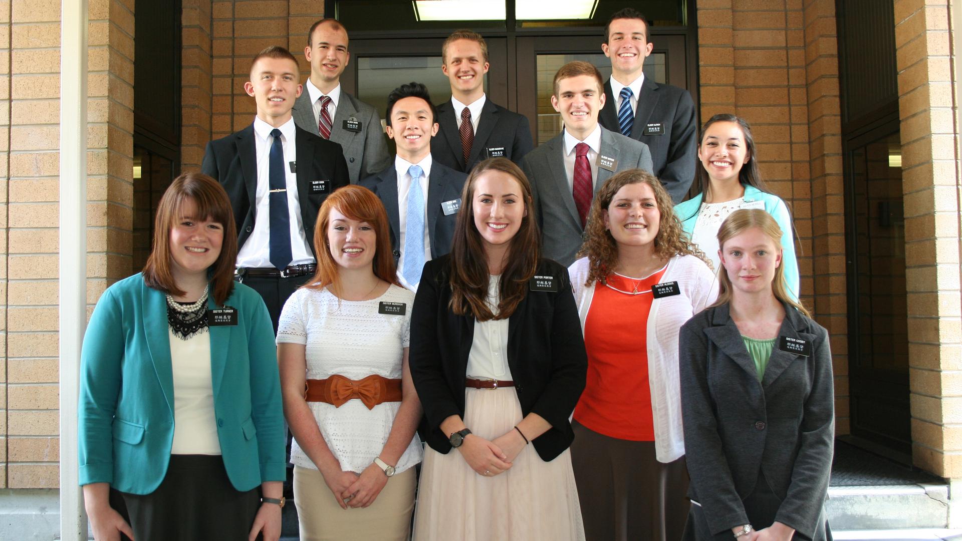 A class of young Mormon missionaries