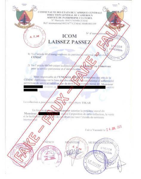 Scammers are using fake certificates with UNESCO's logo to convince art buyers to pay fees for the export of artworks.