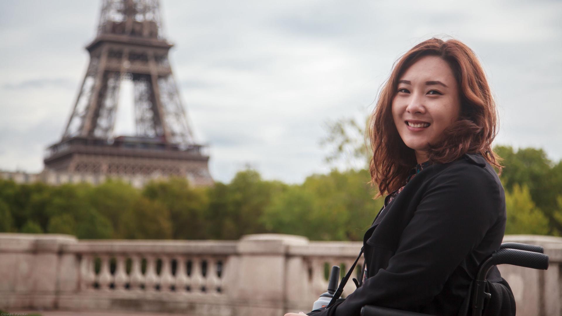 Hong Seo-yoon says travel is a great way to bring down barriers between people with disabilities and the nondisabled.