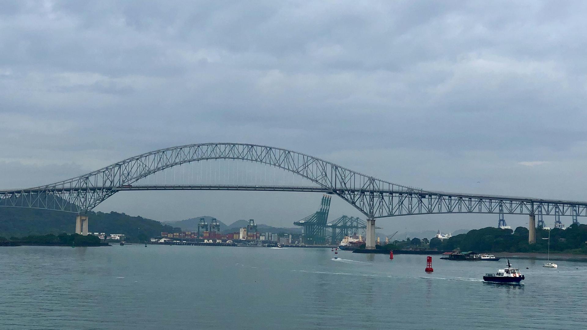 The Bridge of the Americas, located at the Pacific end of the Panama Canal.