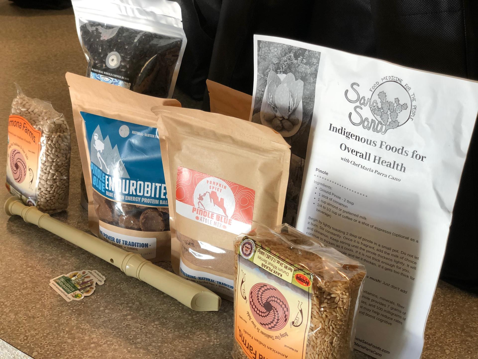 The food care packages distributed by the Cihuapactli Collective contain Indigenous products that are organic and fair trade.