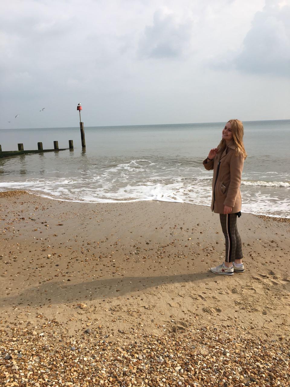 Rikke Uldall, who also did an Erasmus program, overlooks one of Bournemouth's piers in the UK. 