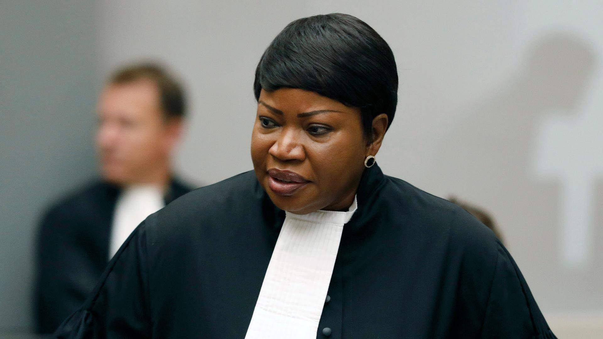 Prosecutor Fatou Bensouda speaks at the International Criminal Court (ICC) in The Hague, Netherlands, in this this Aug. 28, 2018, file photo.